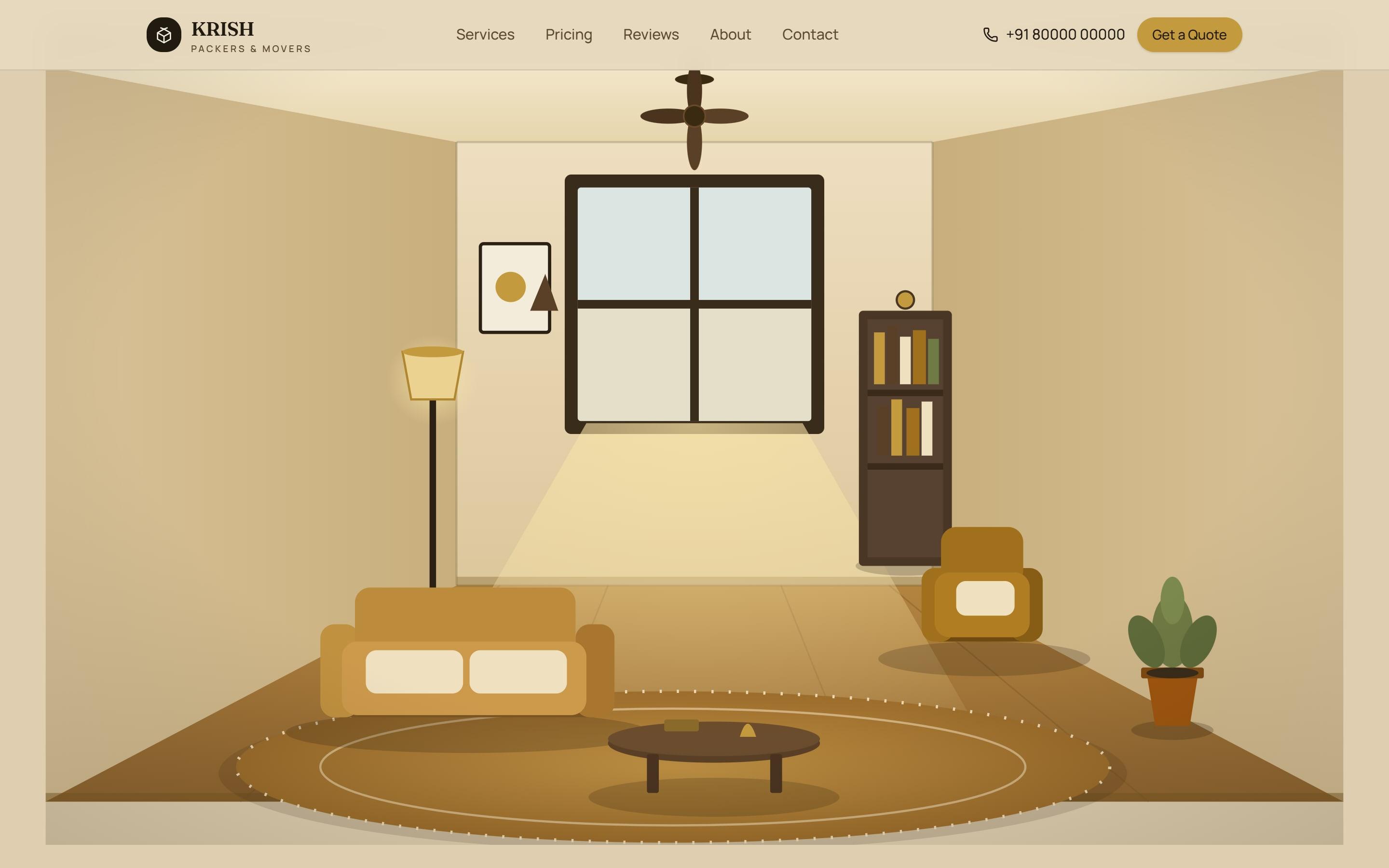 Krish Movers & Packers: a section further down the page