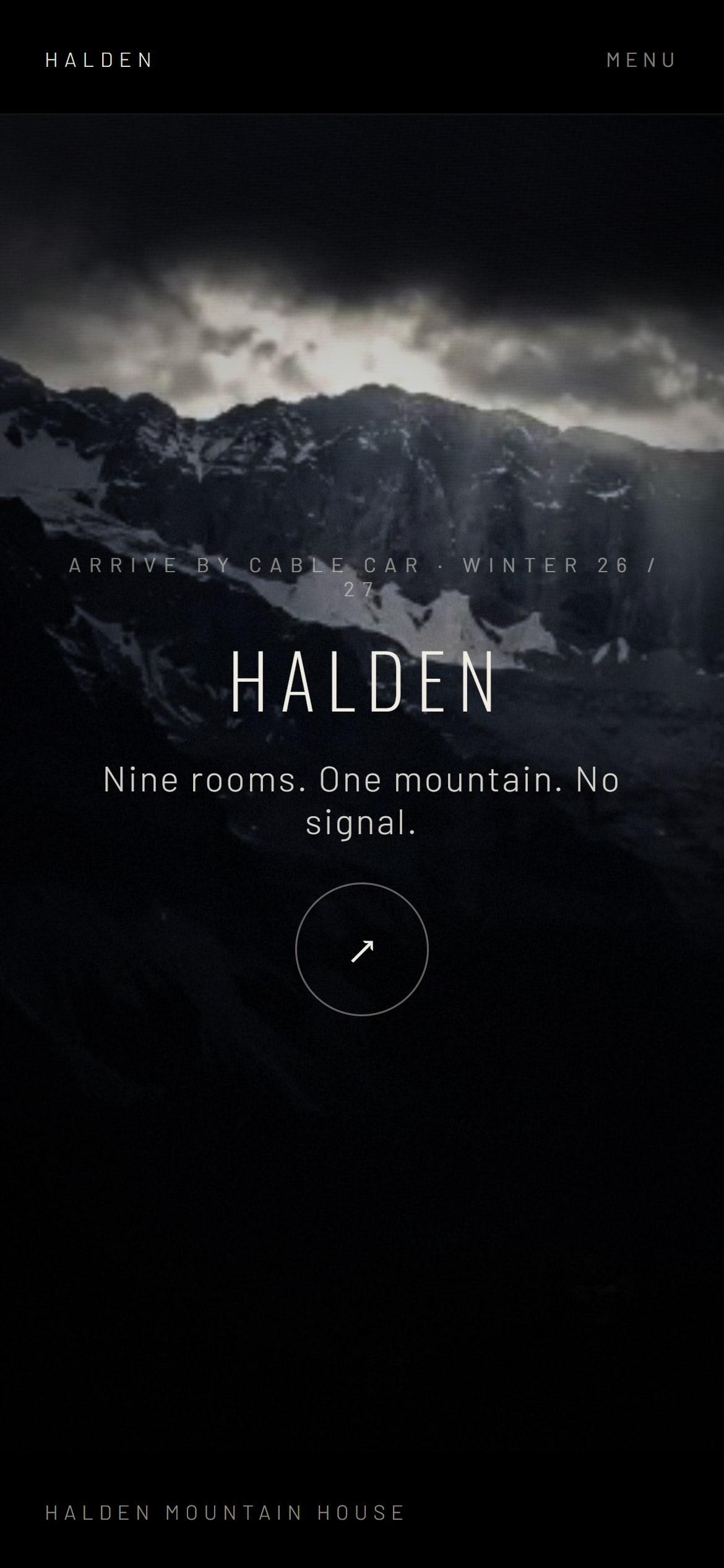 The Halden website on a phone