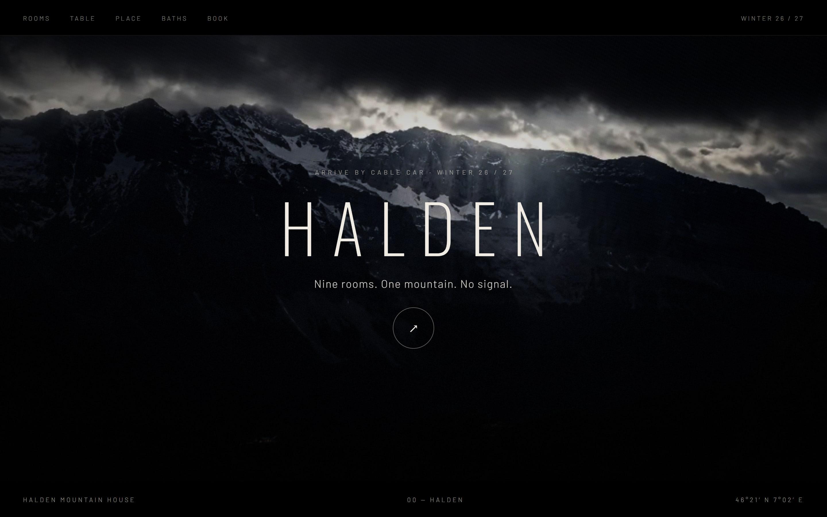 The Halden website on a laptop